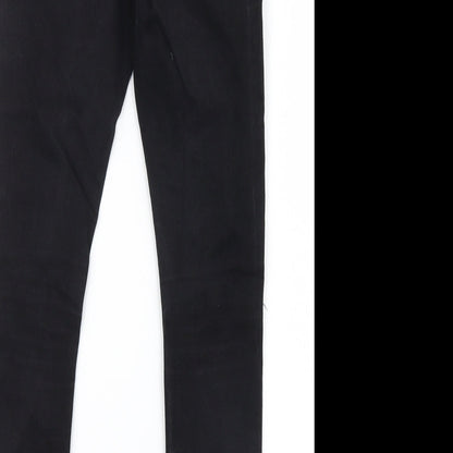 Miss Selfridge Womens Black  Denim Straight Jeans Size 8 L27 in