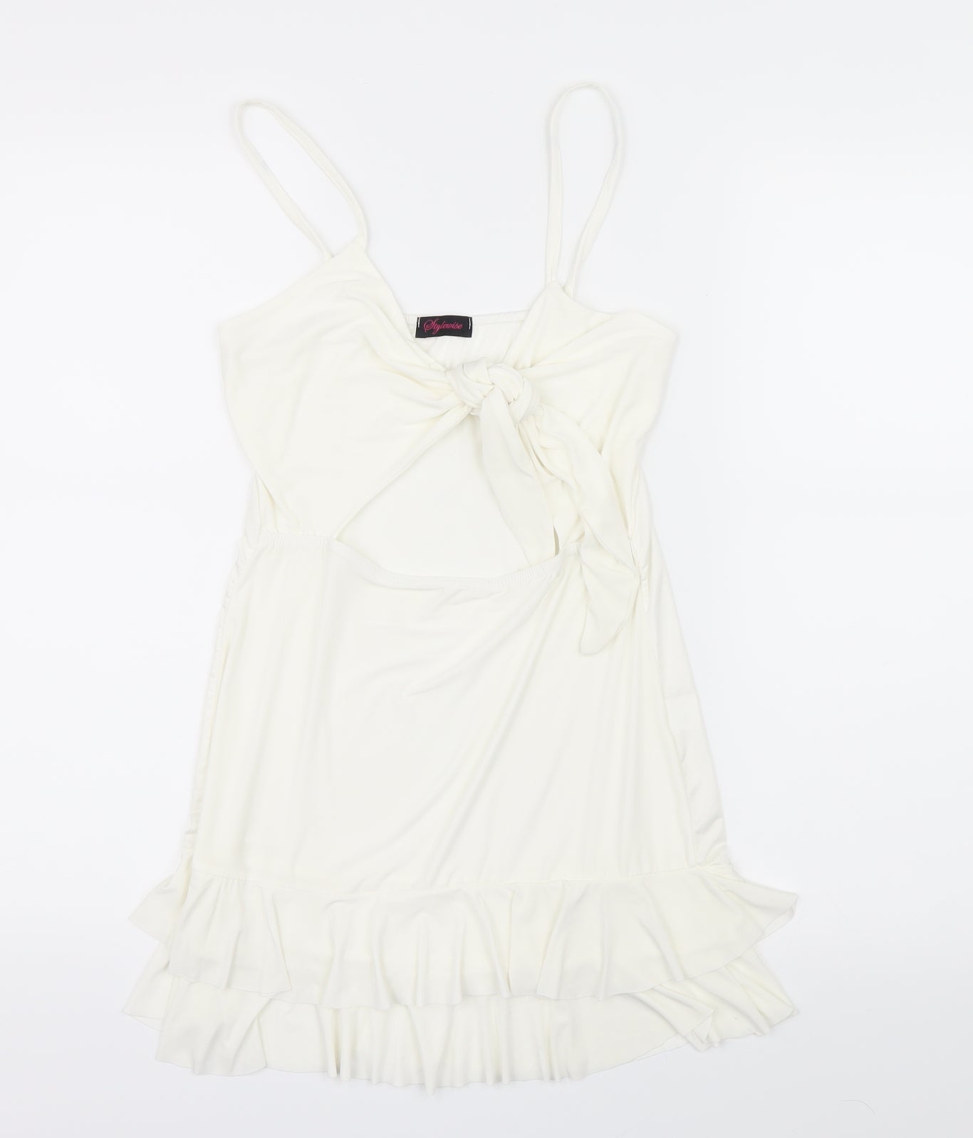 Womens UK Size 10 Stylewise White Camisole T-Shirt