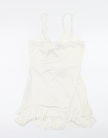 Womens UK Size 10 Stylewise White Camisole T-Shirt