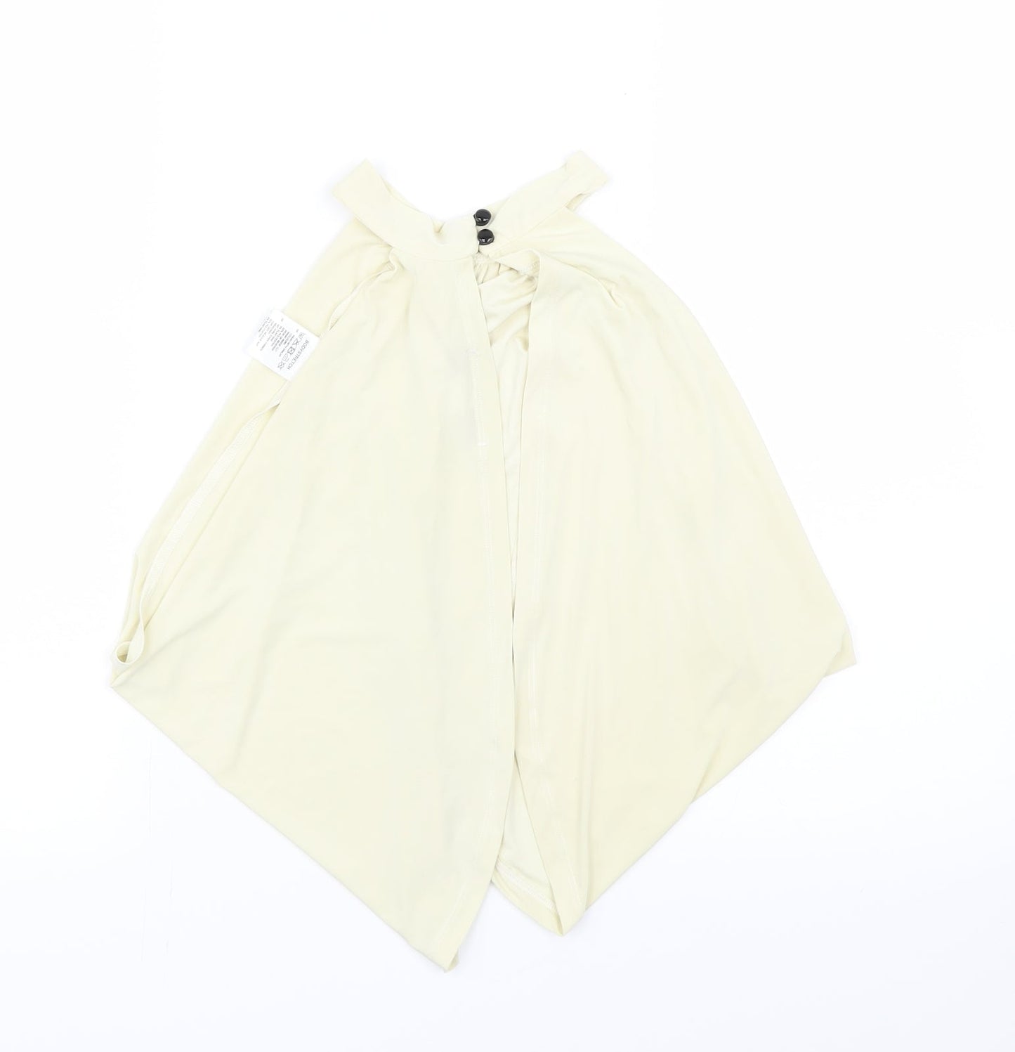 Womens UK Size 10 Edge Street Yellow Wrap T-Shirt