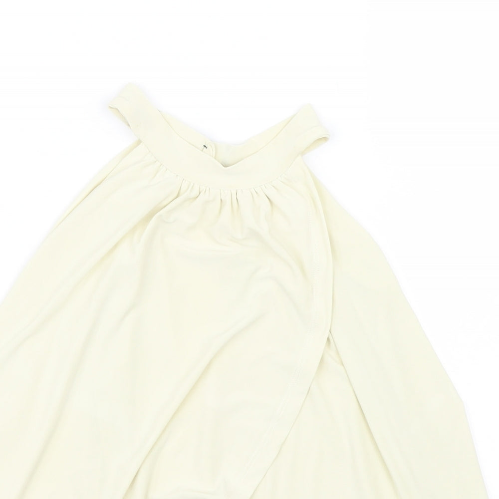 Womens UK Size 10 Edge Street Yellow Wrap T-Shirt
