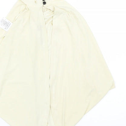 Womens UK Size 10 Edge Street Yellow Wrap T-Shirt