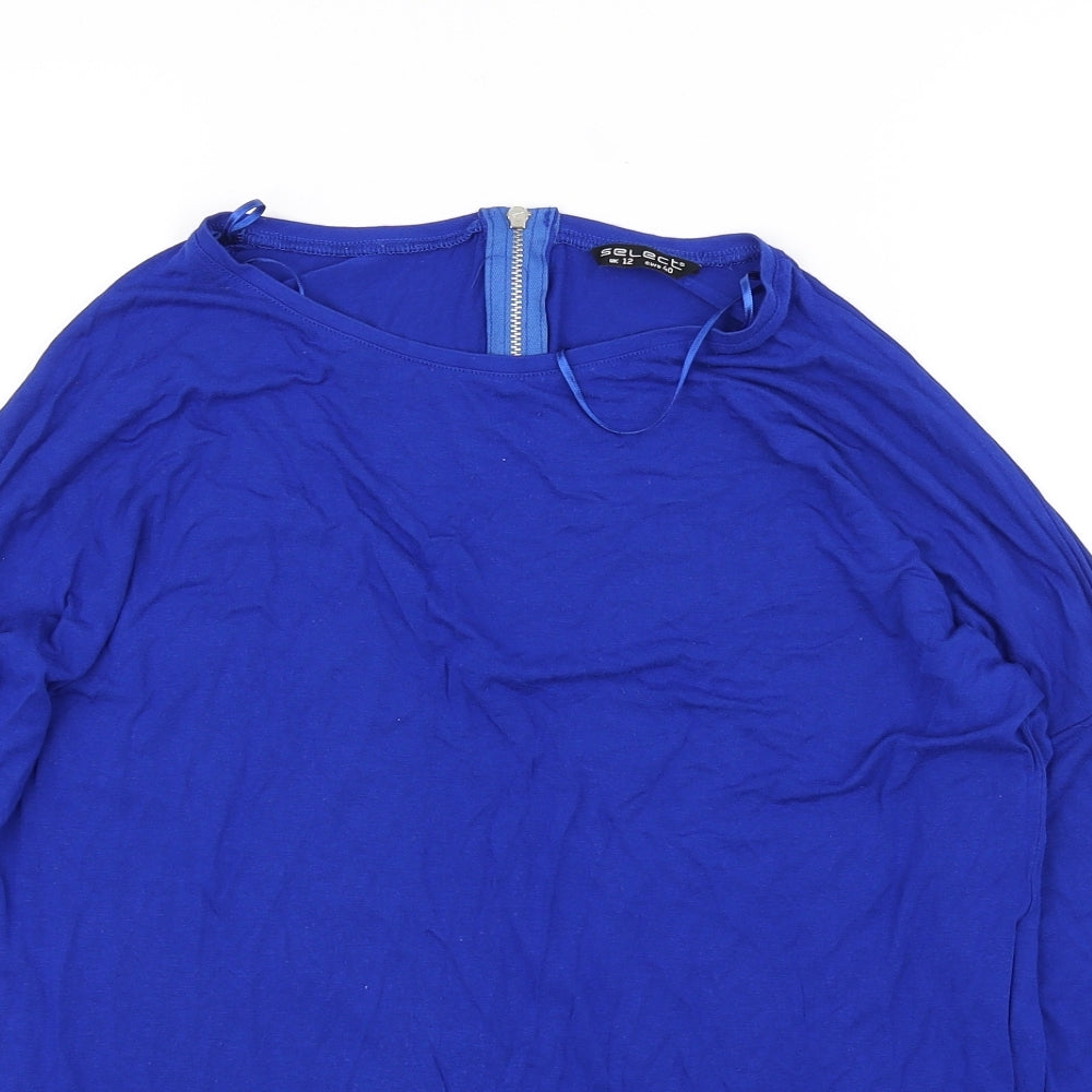 Womens UK Size 12 Select Blue Basic Blouse