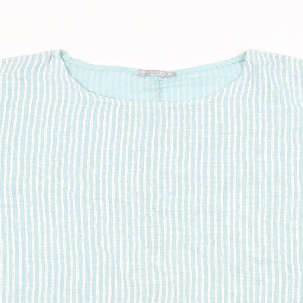 Womens UK Size 40 LV Clothing Green Basic T-Shirt