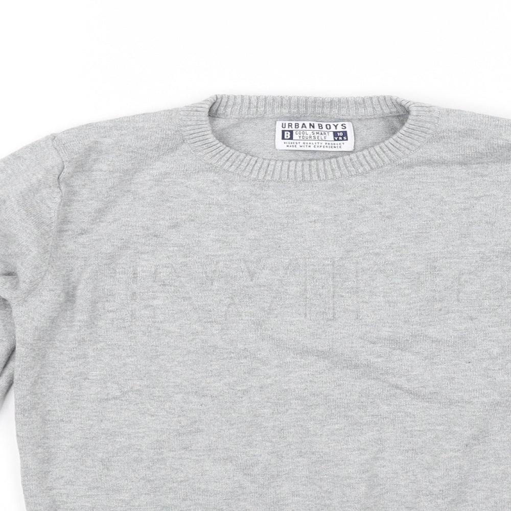 URBAN BOYS Girls Grey   Pullover Jumper Size 10 Years