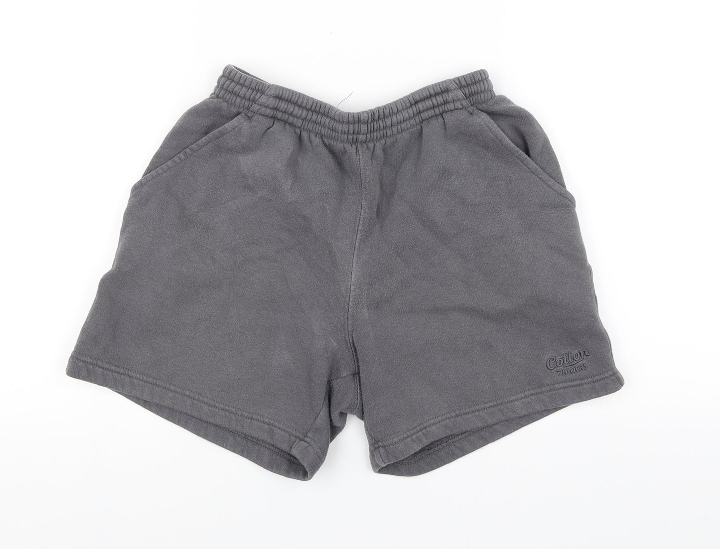 Cotton Traders Boys Grey   Sweat Shorts Size XS