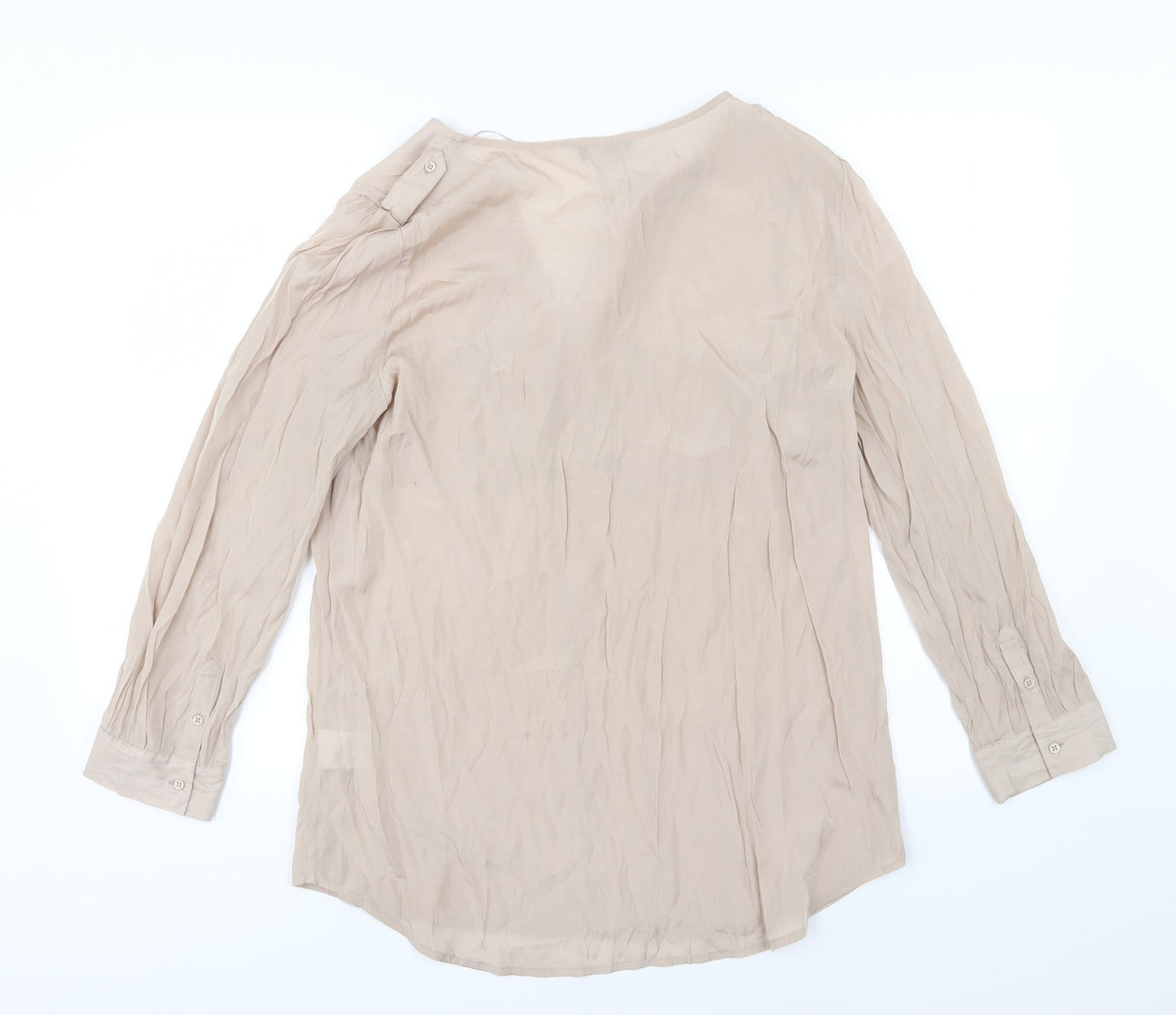 Womens UK Size M Et Vous Beige Basic Blouse
