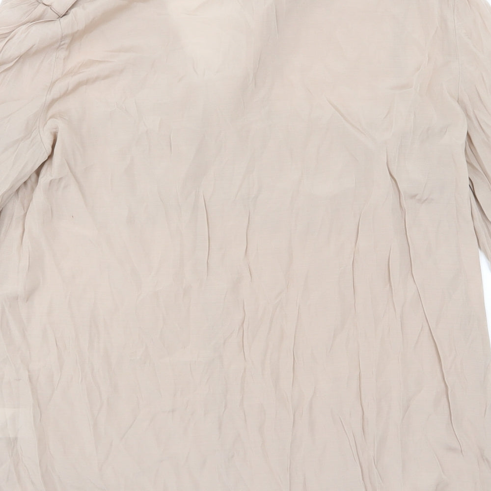 Womens UK Size M Et Vous Beige Basic Blouse