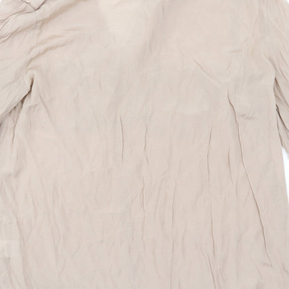 Womens UK Size M Et Vous Beige Basic Blouse