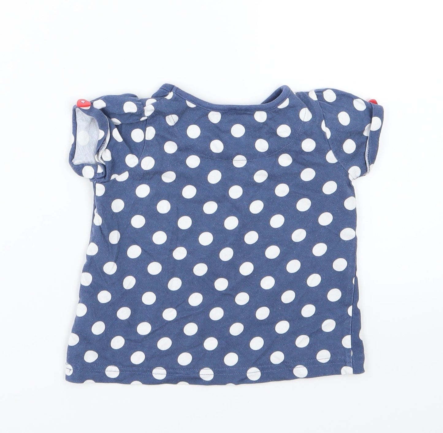 TU Girls Blue Polka Dot Jersey Basic T-Shirt Size 12-18 Months  - Peppa Pig