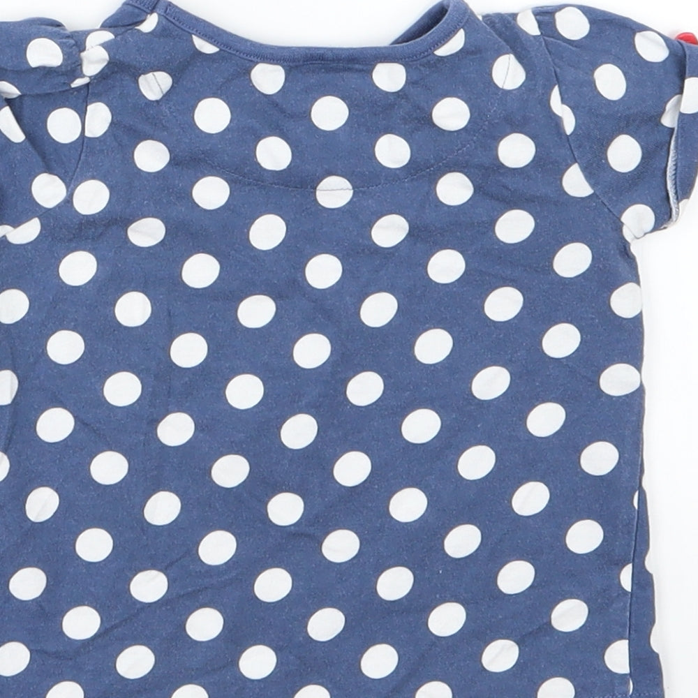 TU Girls Blue Polka Dot Jersey Basic T-Shirt Size 12-18 Months  - Peppa Pig