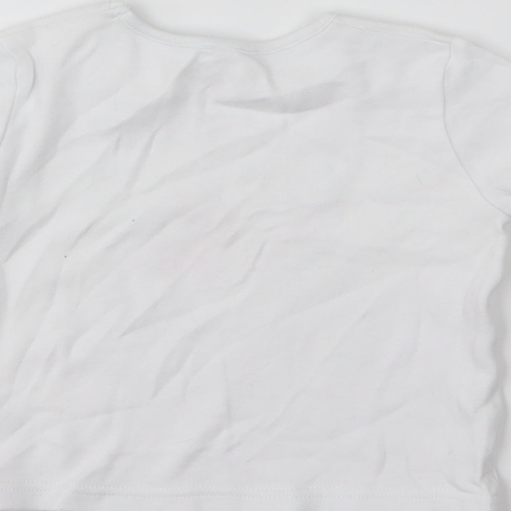 George Girls White  Jersey Basic T-Shirt Size 9-12 Months  - unicorn