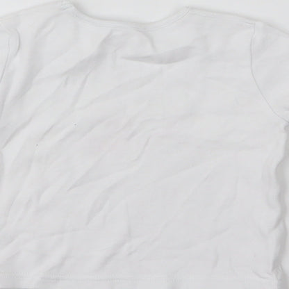 George Girls White  Jersey Basic T-Shirt Size 9-12 Months  - unicorn