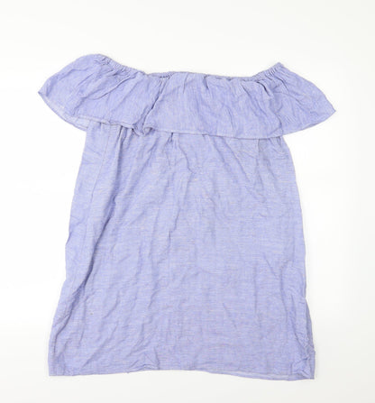 Zara Womens Blue  Woven T-Shirt Dress  Size S