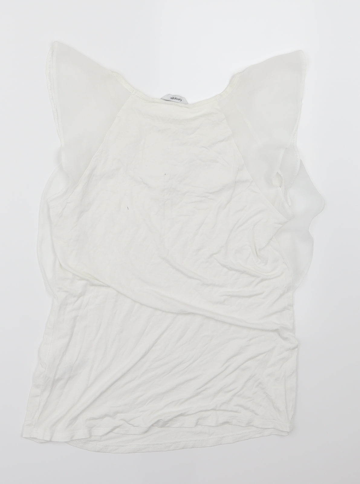 George Womens White  Jersey Basic Tank Size 12