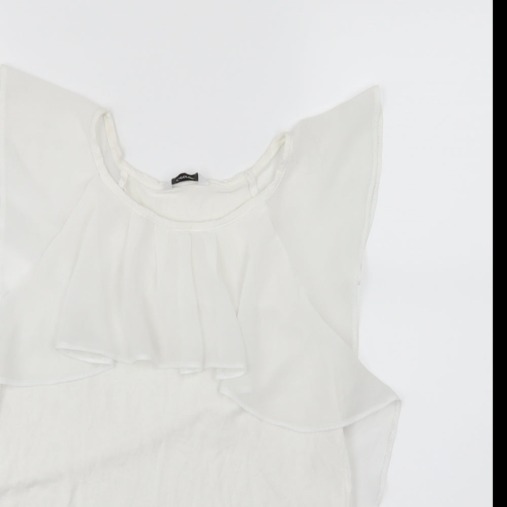 George Womens White  Jersey Basic Tank Size 12
