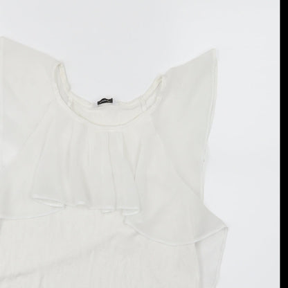 George Womens White  Jersey Basic Tank Size 12