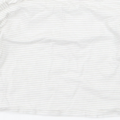 Primark Girls Grey Striped Jersey Basic T-Shirt Size 4-5 Years  - Super
