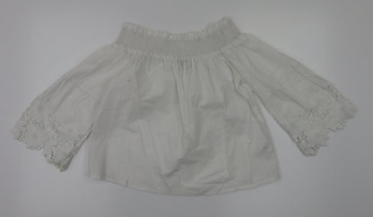 Womens UK Size 6 New Look White Basic T-Shirt