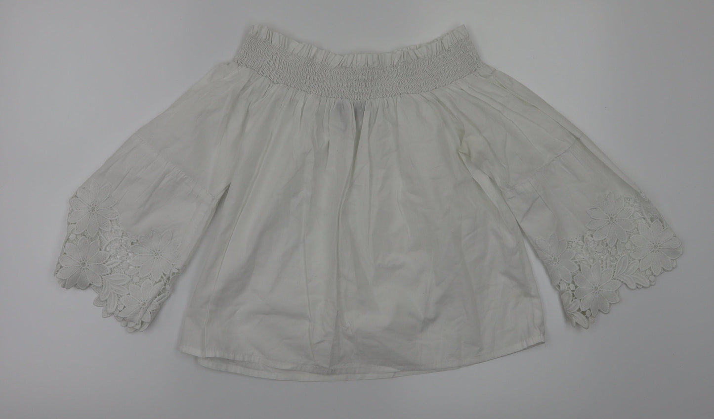 Womens UK Size 6 New Look White Basic T-Shirt