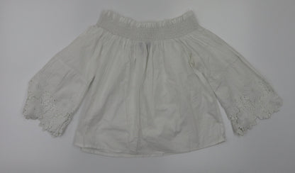 Womens UK Size 6 New Look White Basic T-Shirt