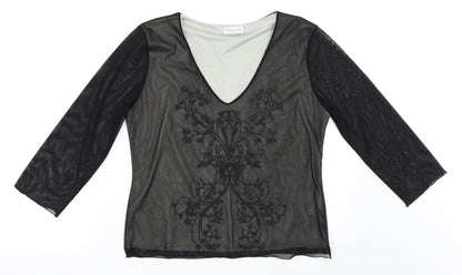 Collection Womens Black   Basic Blouse Size 16