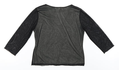 Collection Womens Black   Basic Blouse Size 16