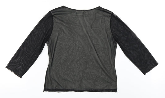 Collection Womens Black   Basic Blouse Size 16