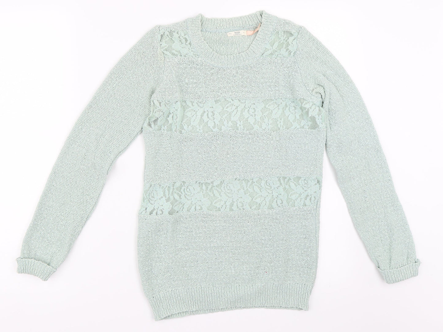 Bershka Womens Green   Pullover Jumper Size S