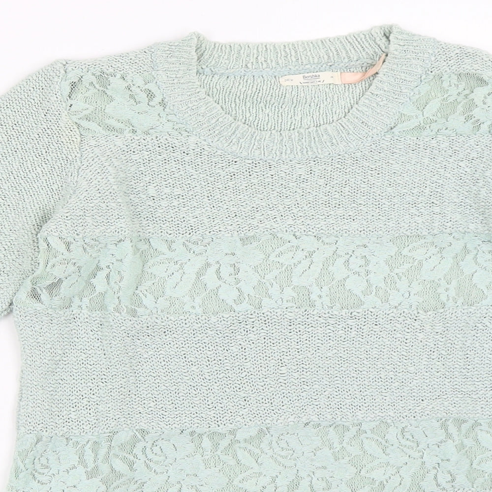 Bershka Womens Green   Pullover Jumper Size S