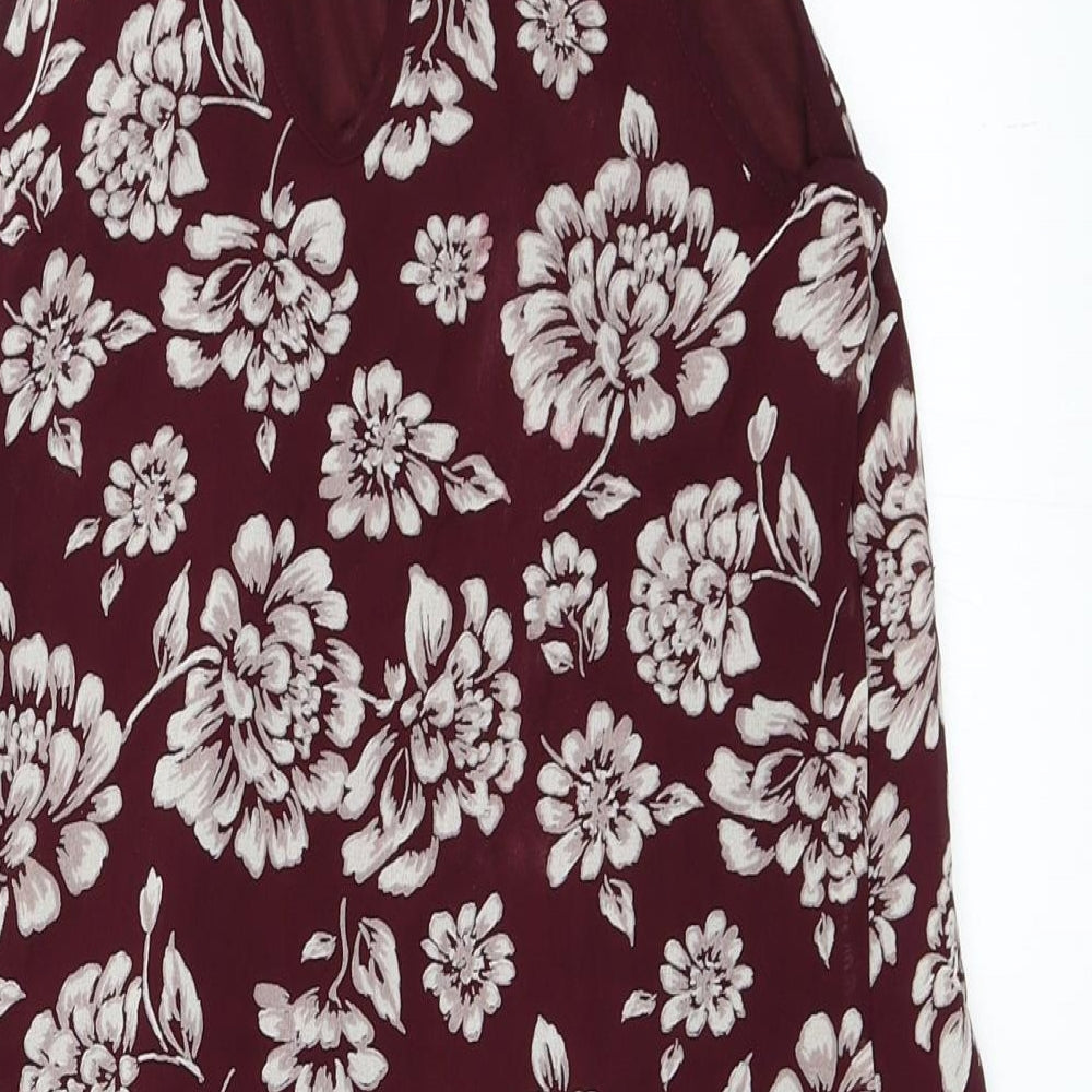 Band of Gypsies Womens Red Floral  Trapeze & Swing  Size M