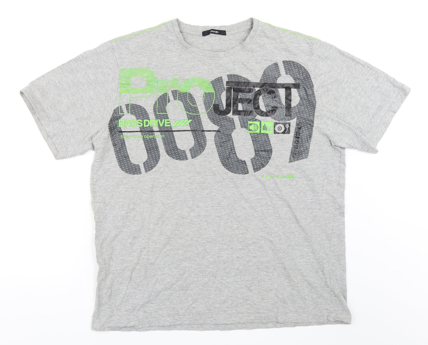 George Mens Grey    T-Shirt Size L