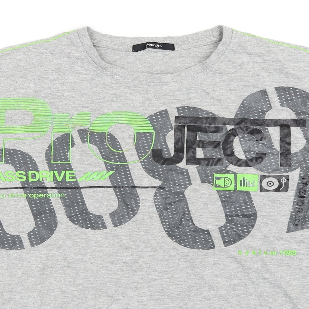 George Mens Grey    T-Shirt Size L