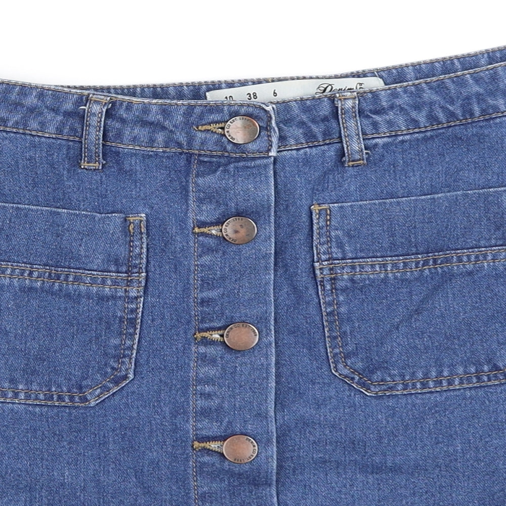 Primark Womens Blue  Denim Mini Skirt Size 10