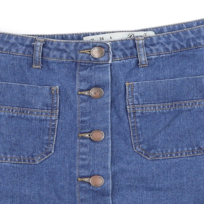 Primark Womens Blue  Denim Mini Skirt Size 10