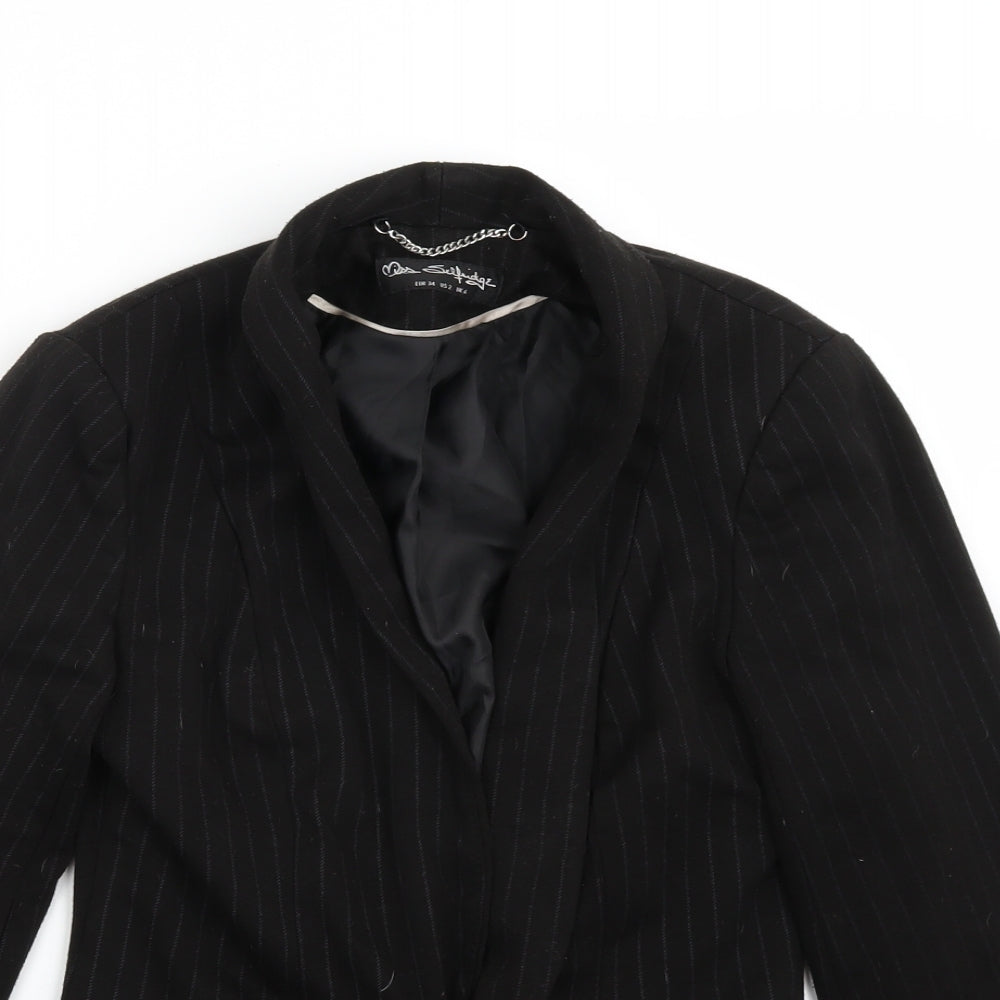 Womens UK Size 6 Miss Selfridge Black Gilet