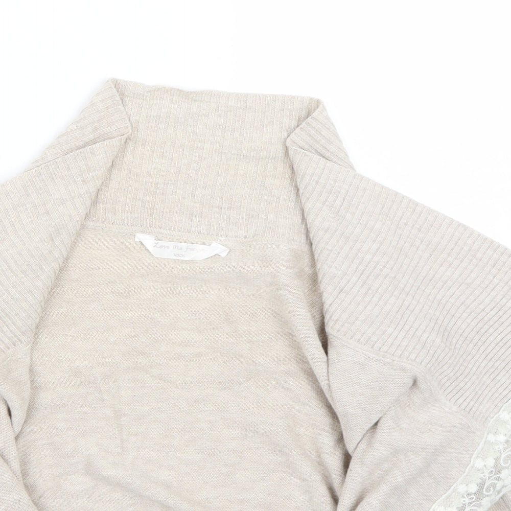 love me forever Girls Beige  Rayon Cardigan Jumper Size 6-7 Years