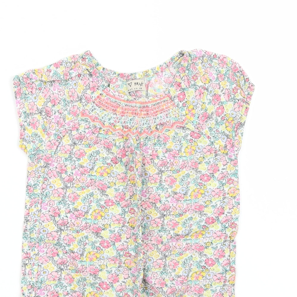 NEXT Girls Multicoloured Floral  Playsuit One-Piece Size 2 Years