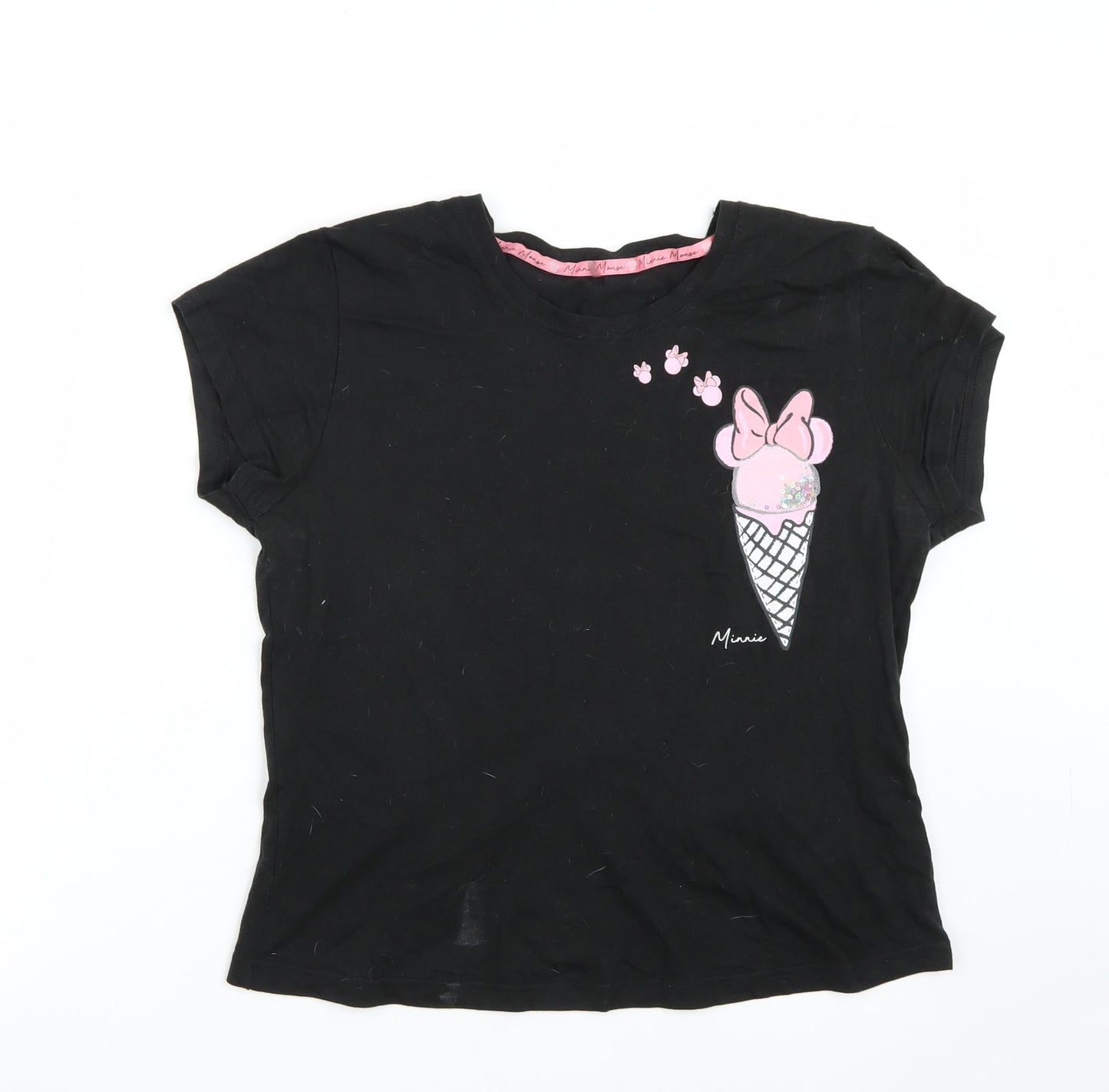 Womens UK Size 10 George Black Basic T-Shirt
