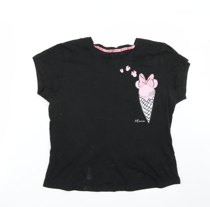 Womens UK Size 10 George Black Basic T-Shirt