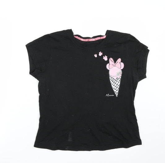 Womens UK Size 10 George Black Basic T-Shirt