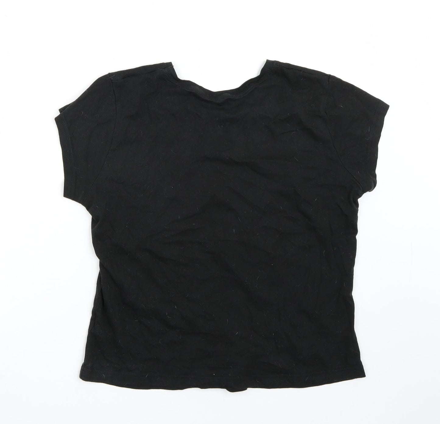 Womens UK Size 10 George Black Basic T-Shirt