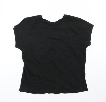 Womens UK Size 10 George Black Basic T-Shirt