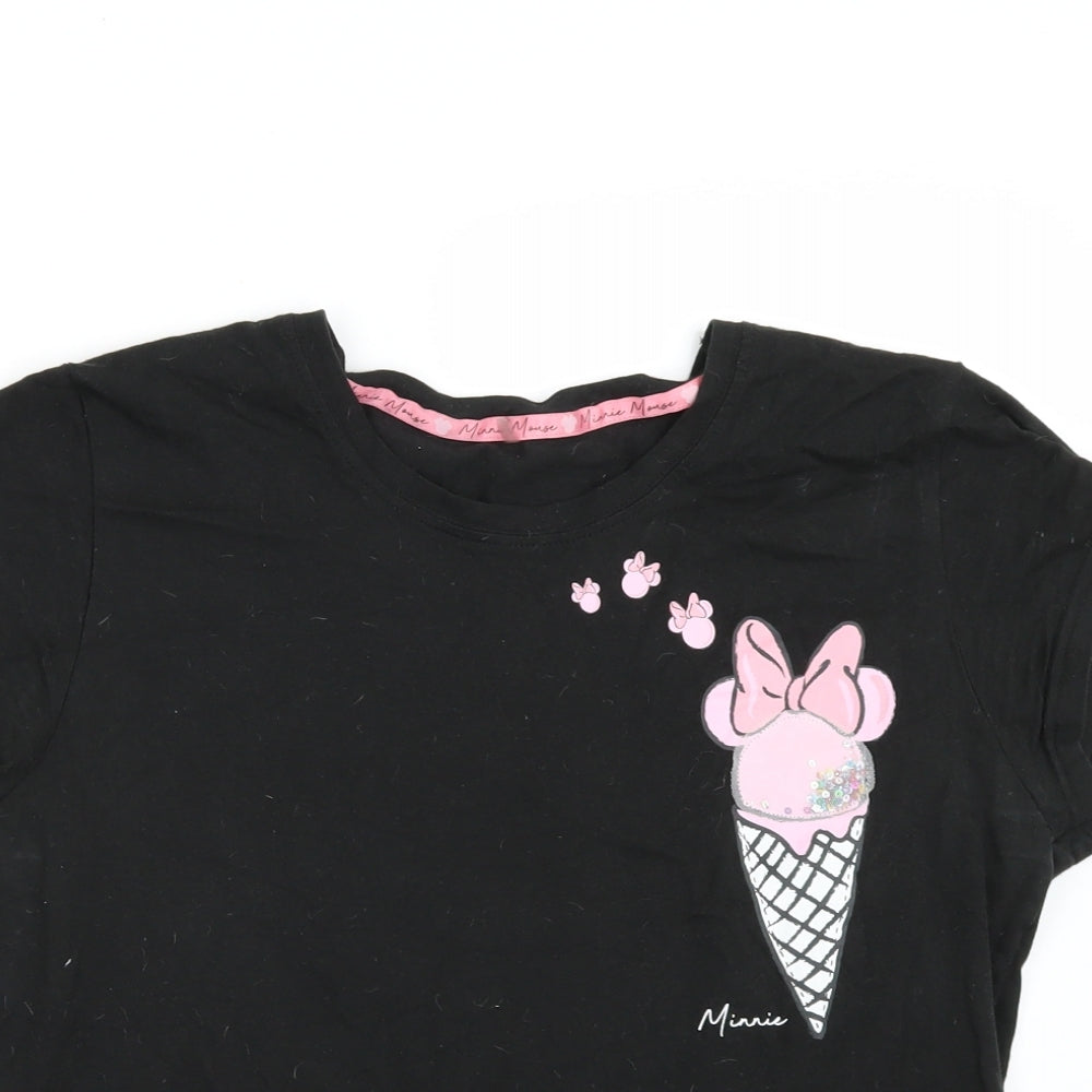 Womens UK Size 10 George Black Basic T-Shirt