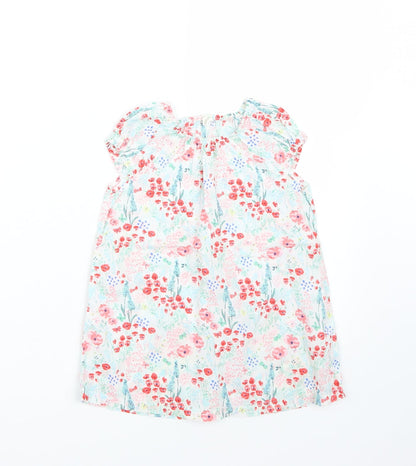 H&M Girls White Floral  Basic T-Shirt Size 2 Years