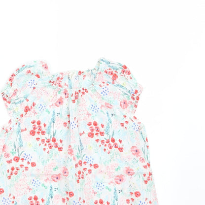 H&M Girls White Floral  Basic T-Shirt Size 2 Years