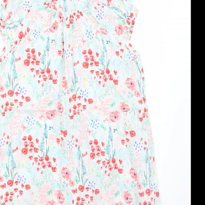 H&M Girls White Floral  Basic T-Shirt Size 2 Years