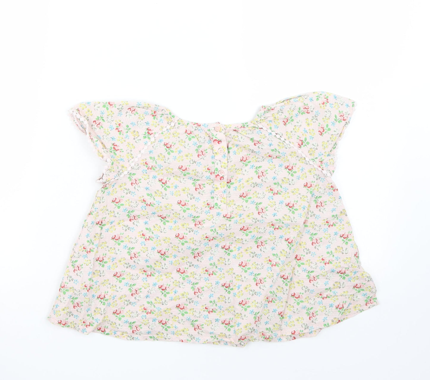 NEXT Girls Beige Floral  Basic T-Shirt Size 3-4 Years