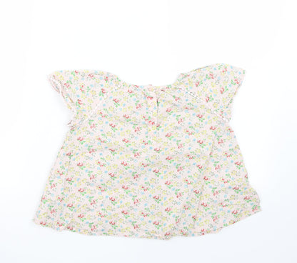 NEXT Girls Beige Floral  Basic T-Shirt Size 3-4 Years