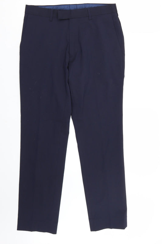 Womens UK Size 30 Marks and Spencer Regular Fit  Blue Trousers